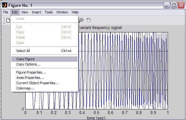 chirp signal copied to clipboard